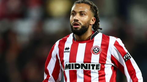 Jairo Riedewald in action for Sheffield United against West Bromwich Albion