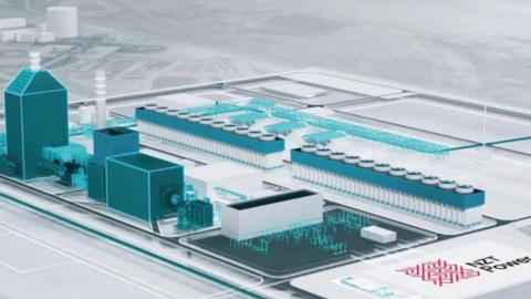 CGI of the Net Zero Teesside Power plant