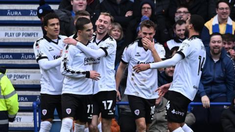 Anis Mehmeti celebrates Bristol City's opener