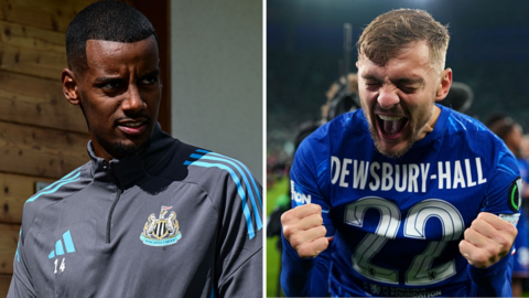 Alexander Isak and Kiernan Dewsbury-Hall