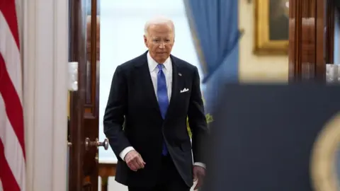 US President Joe Biden is seen at the White House