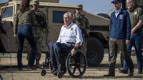 Greg Abbott at the border