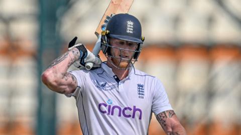 England captain Ben Stokes walks off after being dismissed during the second Test against Pakistan in Multan