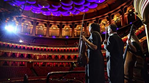 Musicians in the Royal Albert Hall