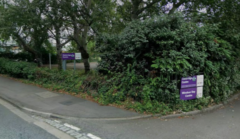 A Google Maps picture of Oakbridge and Windsor Day Centres from Imperial Road in Windsor. The view of one of the centres is largely obscured by a hedge.