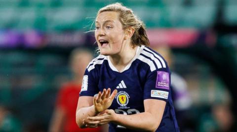Erin Cuthbert in a previous Scotland international