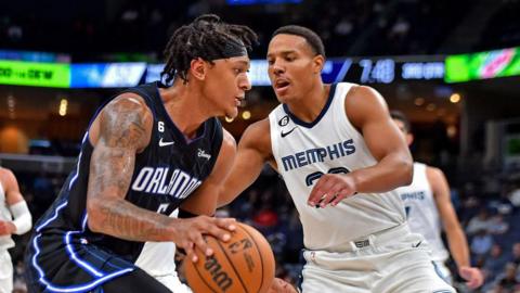 Paolo Banchero of the Orlando Magic and Desmond Bane of the Memphis Grizzlies