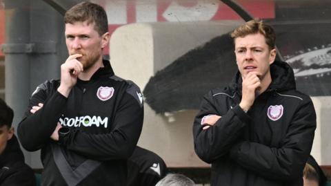 Arbroath co-managers Colin Hamilton and David Gold