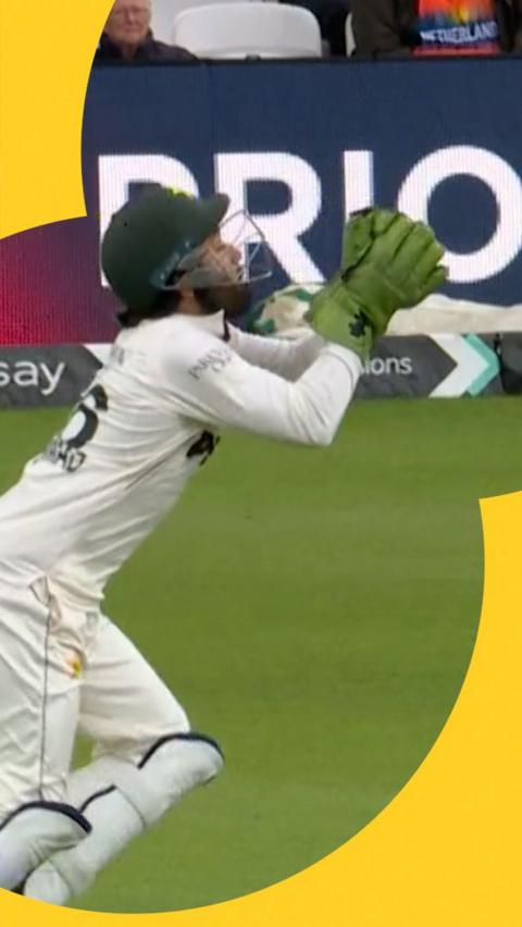 Muhammad Rizwan taking a catch