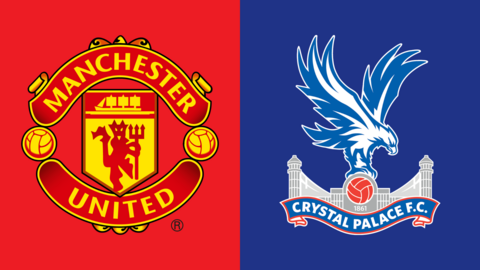 Manchester United and Crystal Palace club badges