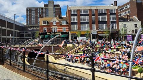 Hat Gardens, Luton, for a screening of the King's Coronation