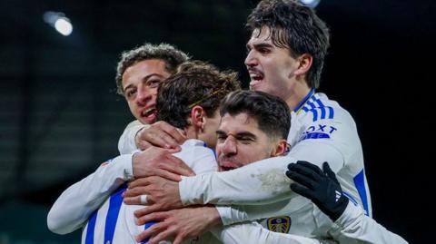 Leeds players celebrate