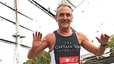 Liam Mannion - running the London marathon in aid of the Captain Tom foundation.