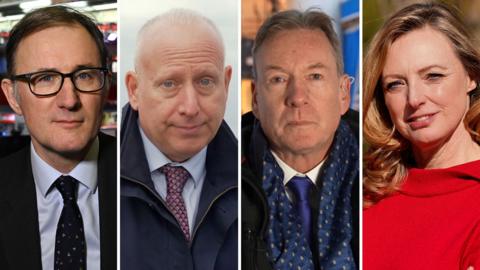 A composite of BBC correspondents James Landale, Steve Rosenberg, Frank Gardner and Laura Bicker 