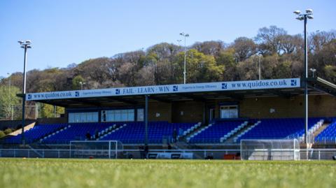 Bangor City Stadium's main stand