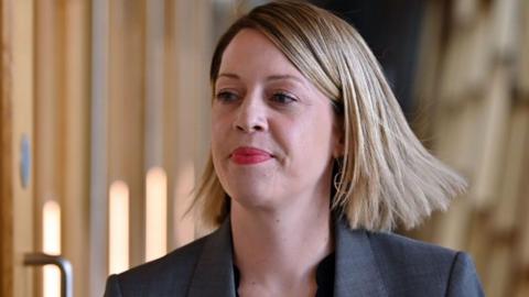 A head and shoulders shot of Jenny Gilruth in the Scottish Parliament