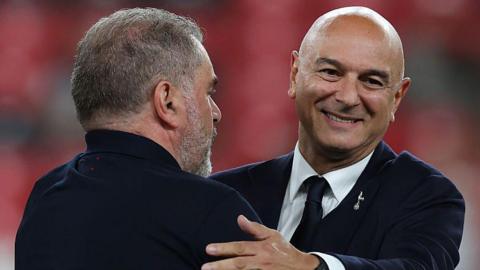 Ange Postecoglou and Daniel Levy