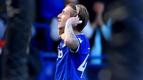 Jack Clarke celebrates scoring for Ipswich Town