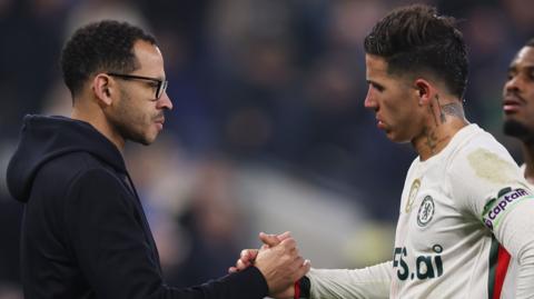 Liam Rosenior and Enzo Fernandez