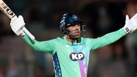 Donovan Ferreira celebrates a match-winning knock