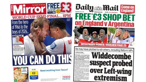 'You can do this' and 'Widdecombe suspect probed'
