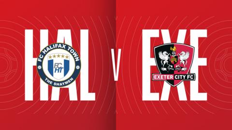 Halifax Town v Exeter City graphic