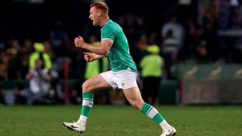 Ireland's Ciaran Frawley celebrates