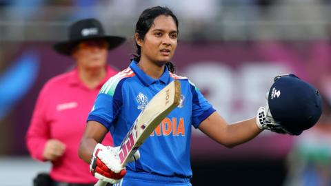 Pratika Rawal of India celebrates her century