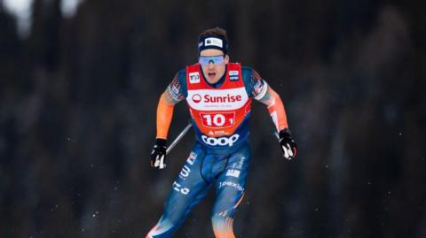 Andrew Musgrave in action at the Tour de Ski World Cup