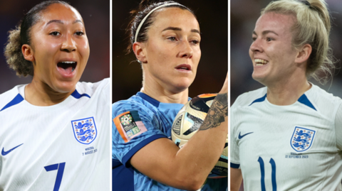 Lauren James, Lucy Bronze and Lauren Hemp