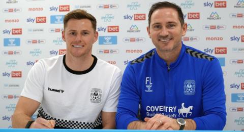 Ben Wilson with Coventry boss Frank Lampard