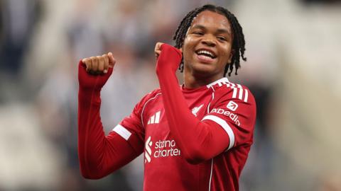 Rio Ngumoha celebrating.