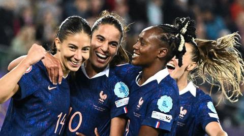 France players celebrate