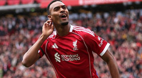 Liverpool midfielder Ryan Gravenberch