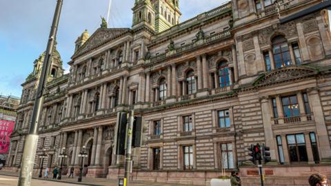 Glasgow City Chambers, taken from across the street