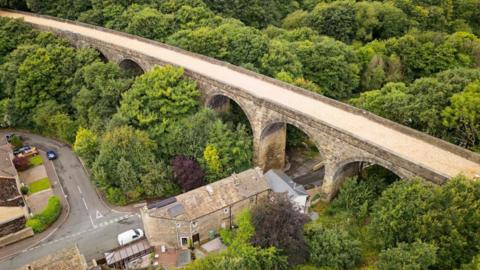 An aerial view of the viaduct in Halifax
