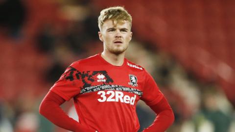 Tommy Conway on the pitch during a Middlesbrough game