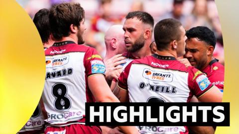 Wigan celebrate against Wakefield