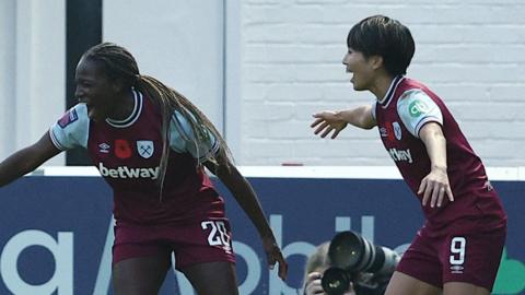 Viviane Asseyi celebrates