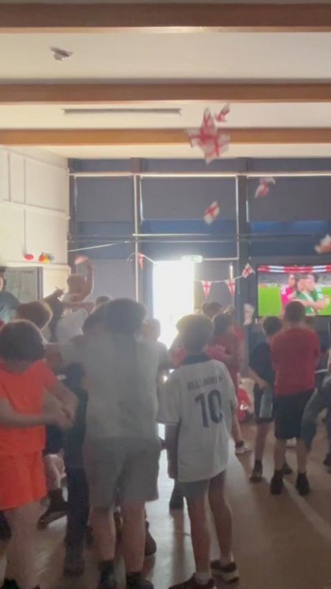 Kids celebrating