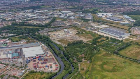 Aerial view of the Skelton Grange site