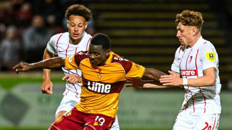 Ibrahim Said playing for Motherwell against Freiburg