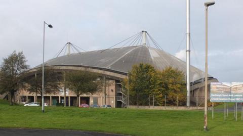 Exterior of the sports centre after its closure