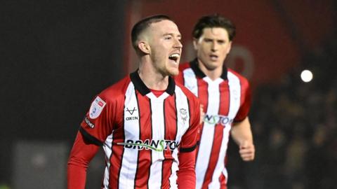 Jack Moylan celebrates scoring