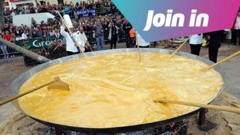 Big omelette pic with join in banner.