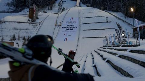 French Alpes 2030 winter olympics banner