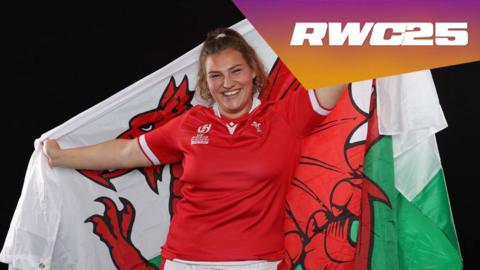 welsh rugby player and flag
