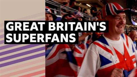 Great Britain superfans at the athletics