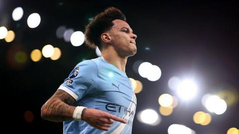 Nico O'Reilly celebrates scoring