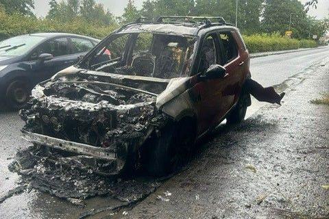 Burnt out car